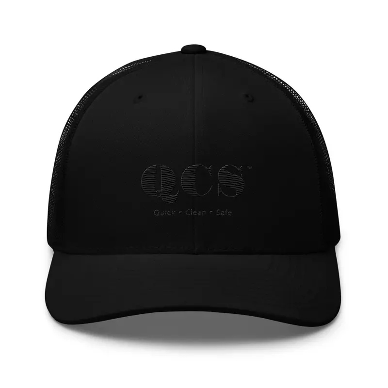 QCS Black on Black Trucker Hat